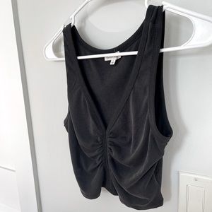 Charcoal Cropped Tank - Size Small